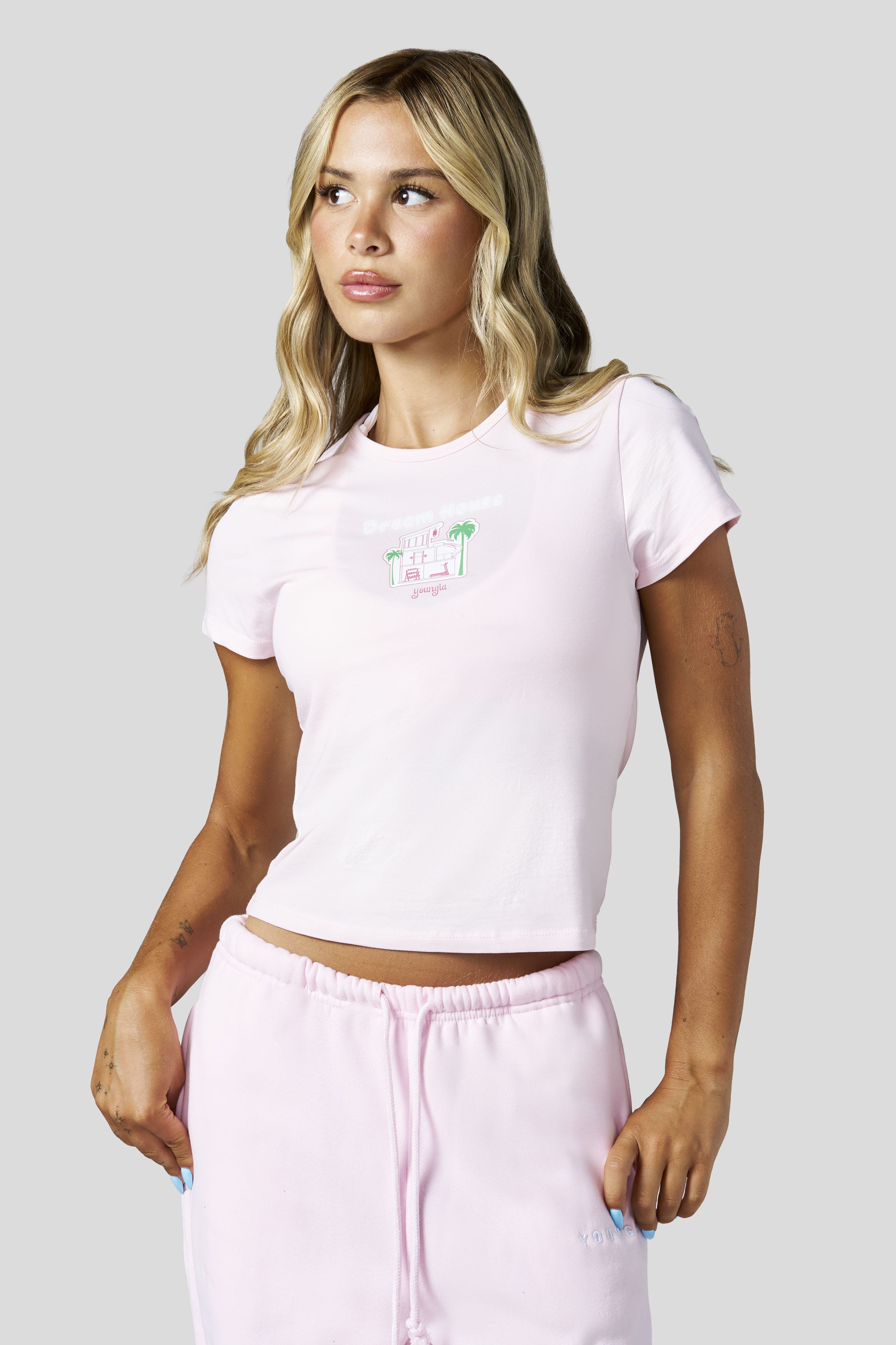 W4336 gym girl baby Tee