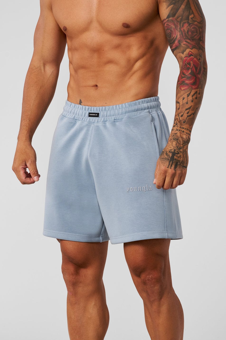 1024 - Soft AF Shorts - lightweight, soft, and flexible shorts with a relaxed fit and deep pockets, offering all-day comfort and effortless style in colour Sky Blue.
