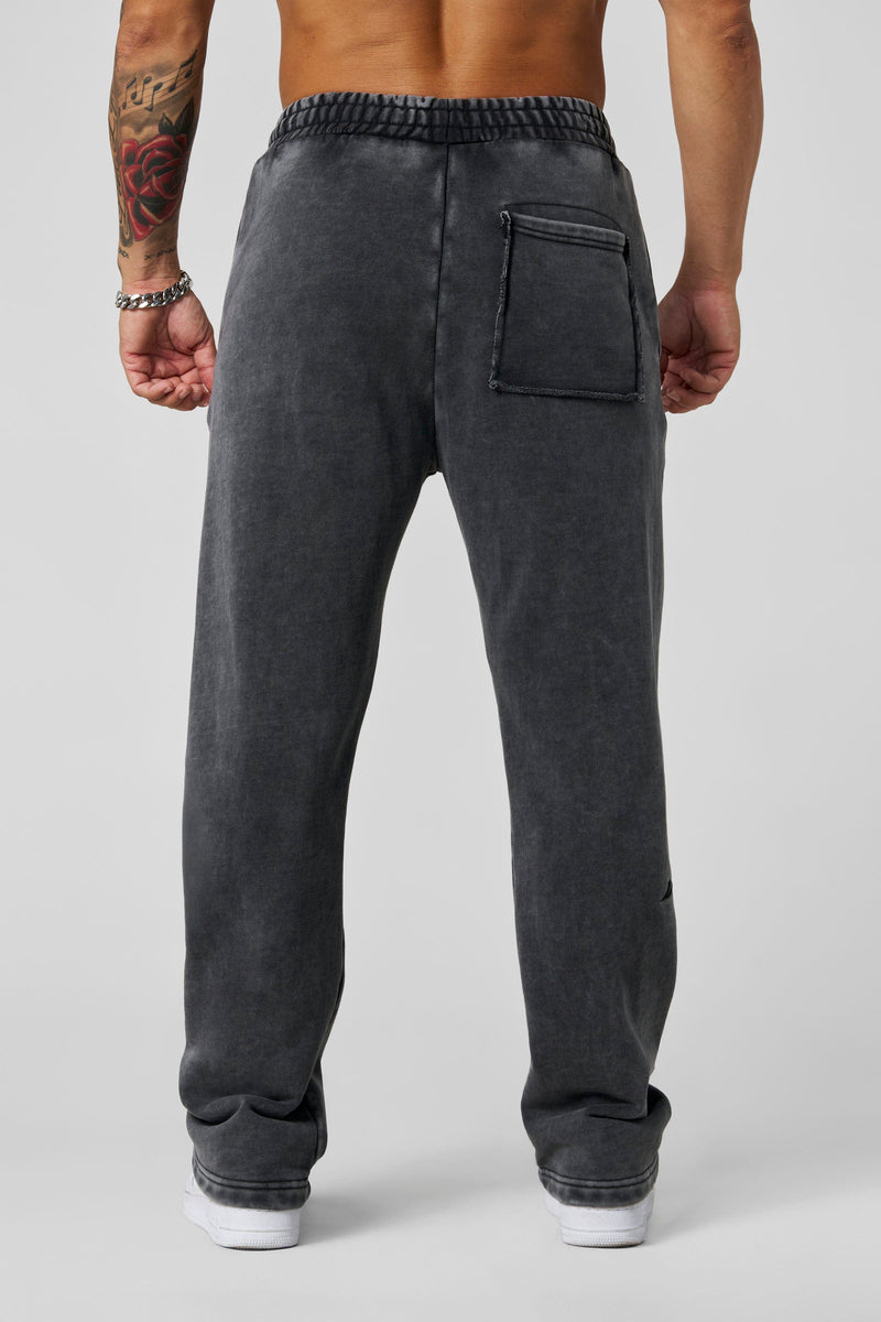 2068 - Elevated Essentials - Straight Sweats— premium heavyweight cotton with a tailored, comfortable silhouette and minimal “Elevated” logo for versatile everyday wear in Heather Grey