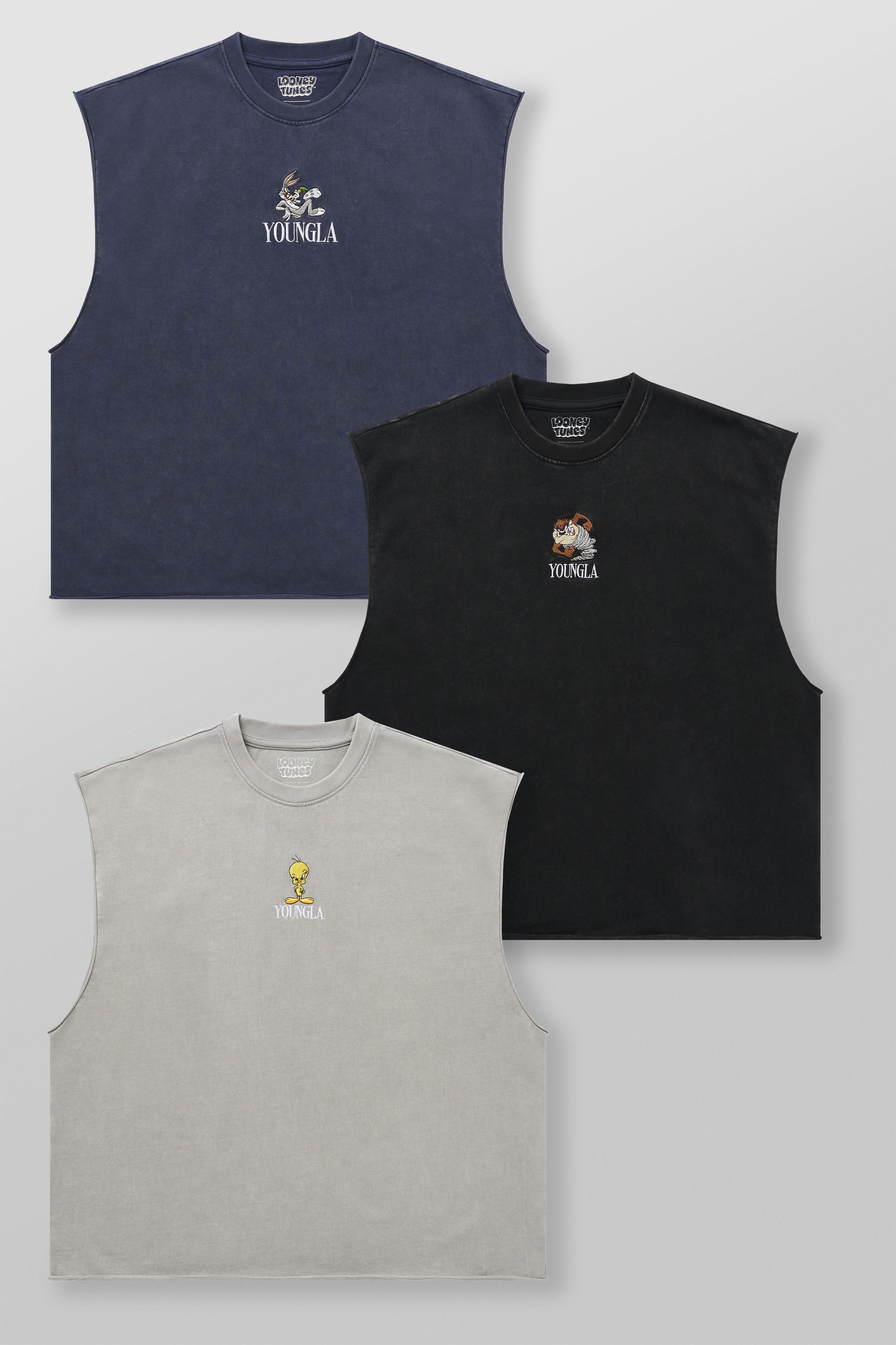 3107 - Looney Tunes Embroidered Cut-offs