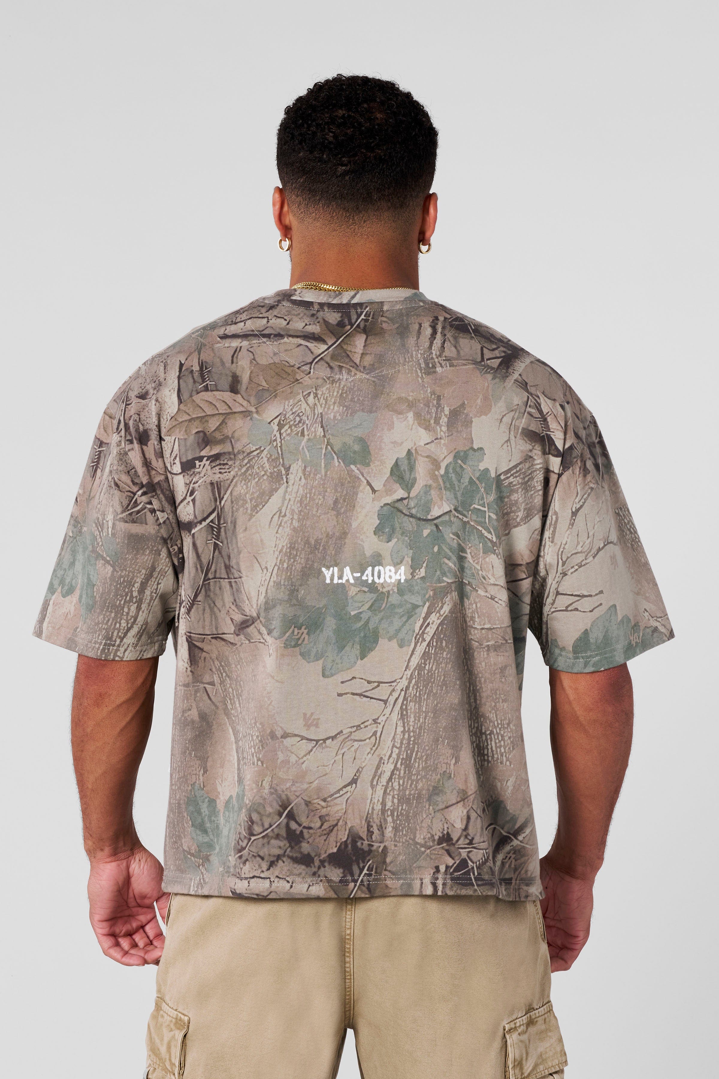 4084 - Tree Camo Collection - Tees— oversized, heavyweight terry tee offering a soft, durable feel and a bold, everyday wardrobe staple in Beige