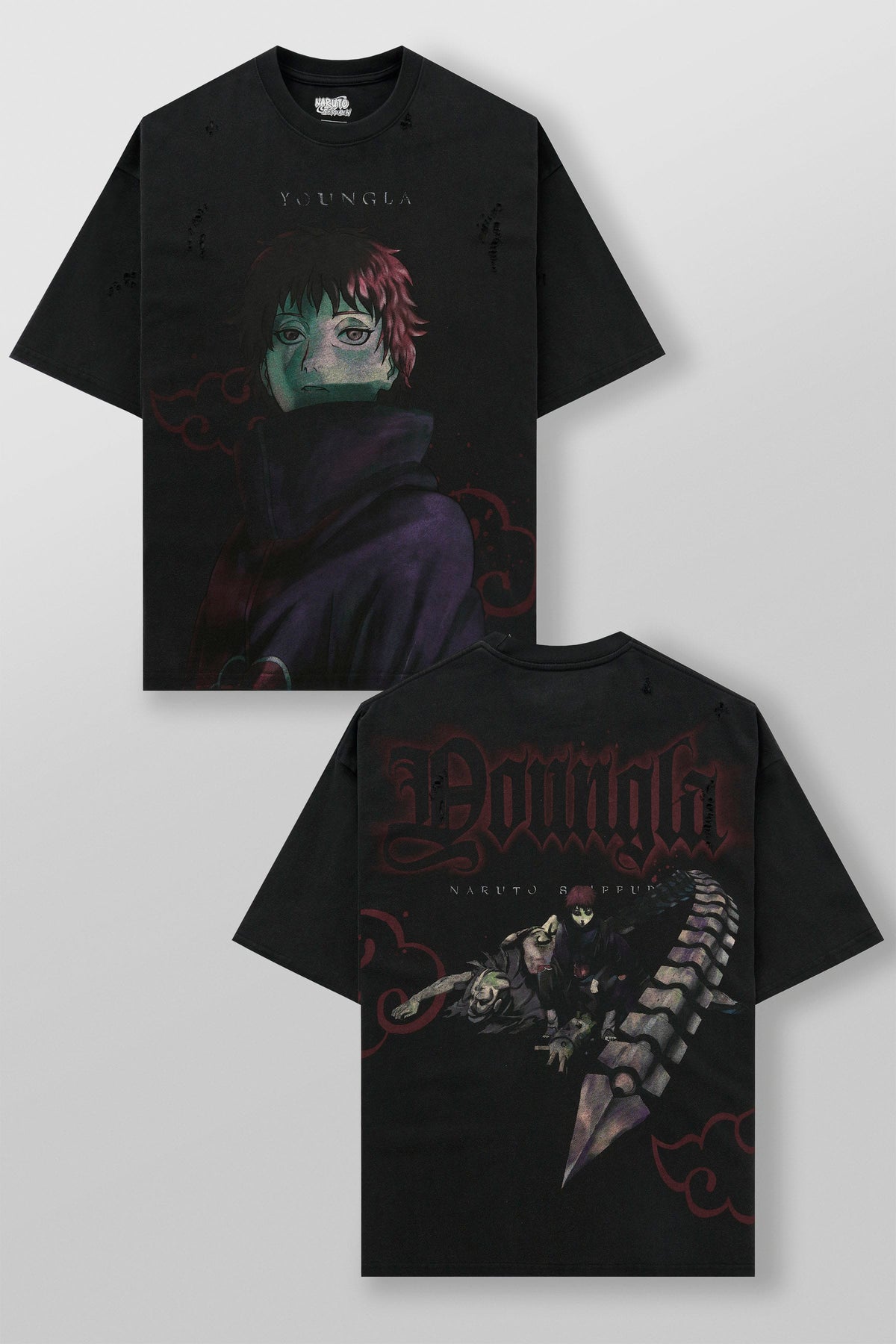 4318 - Naruto Distressed Tees