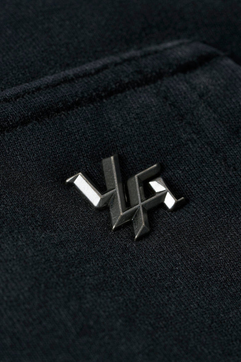 5102 - Elevated Essentials - Zip-Ups - Full-zip heavyweight terry cotton hoodie with front pockets, ribbed finishes, smooth zipper, and minimal 'Elevated' print in colour Black Wash.