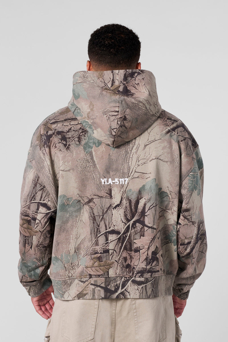 5117 - Tree Camo Collection - Pullover Hoodies - Tree Camo Pullover – plush terry, relaxed fit, kangaroo pocket, comfortable everyday style in Beige Tree Camo.