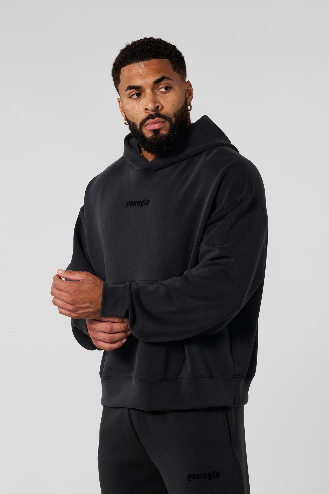 5216 Soft AF Pullover, plush and lightweight with a modern cut and front pocket — comfortable and stylish for layering or solo wear in color Charcoal