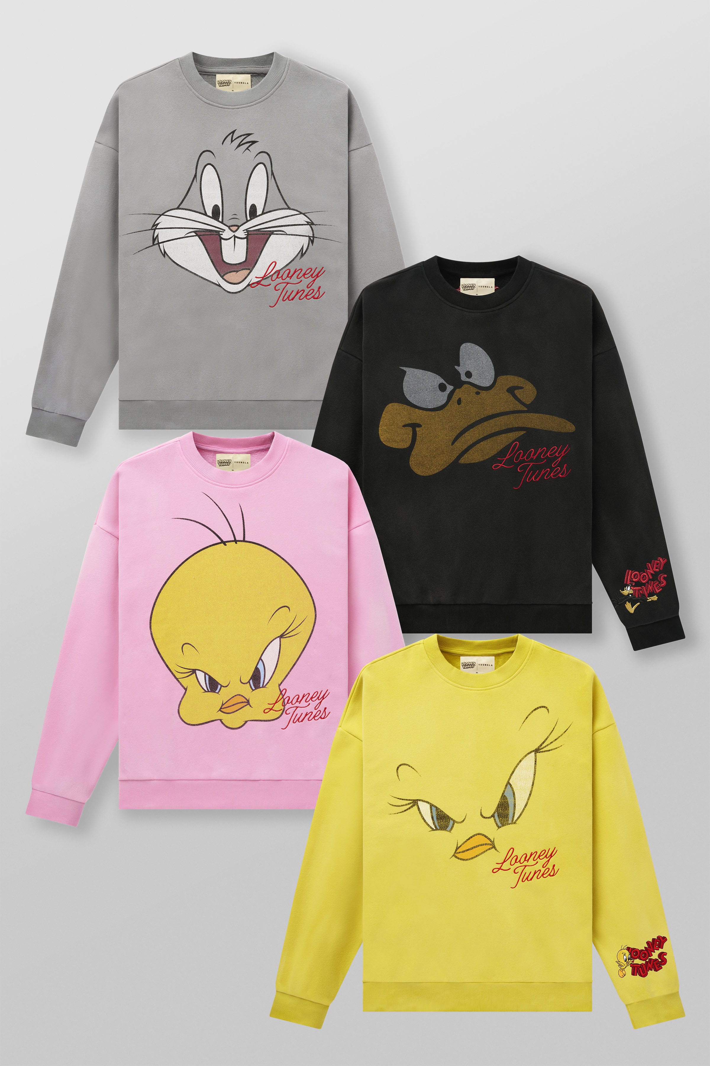 Time is on 【COTTON DUCK JUMPER】 サイズ0 5255 - Looney Tunes Face Crewnecks