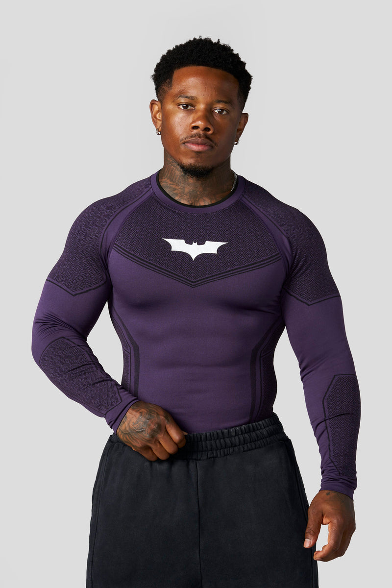 8004 - Batman Compression Longsleeves - Purple Limited Edition - APP ONLY