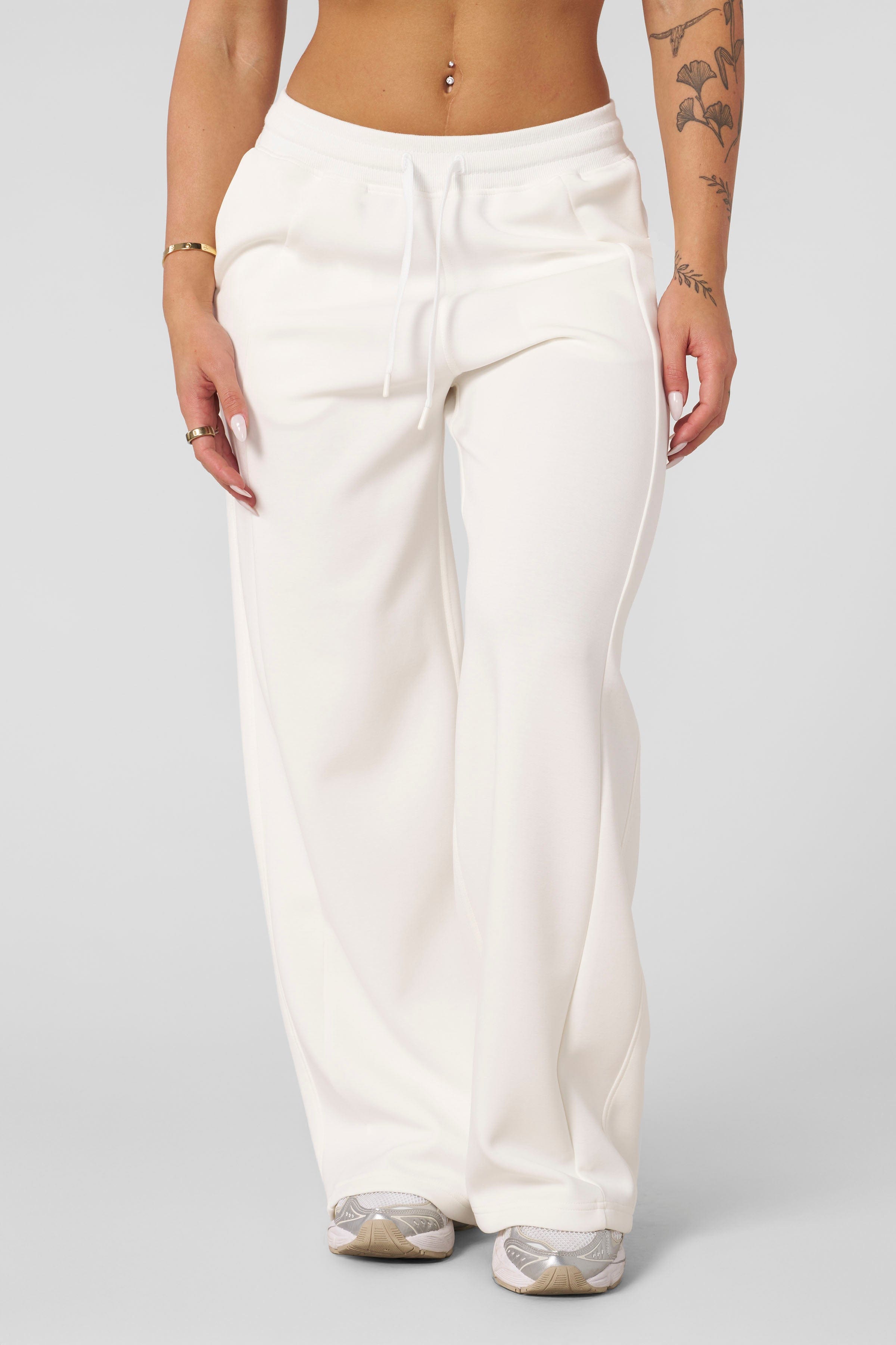 W287 - Cloud Joggers - Cloud Jogger – soft, stretchy fabric, lightweight, breathable, slightly oversized for all-season comfort and style in White.