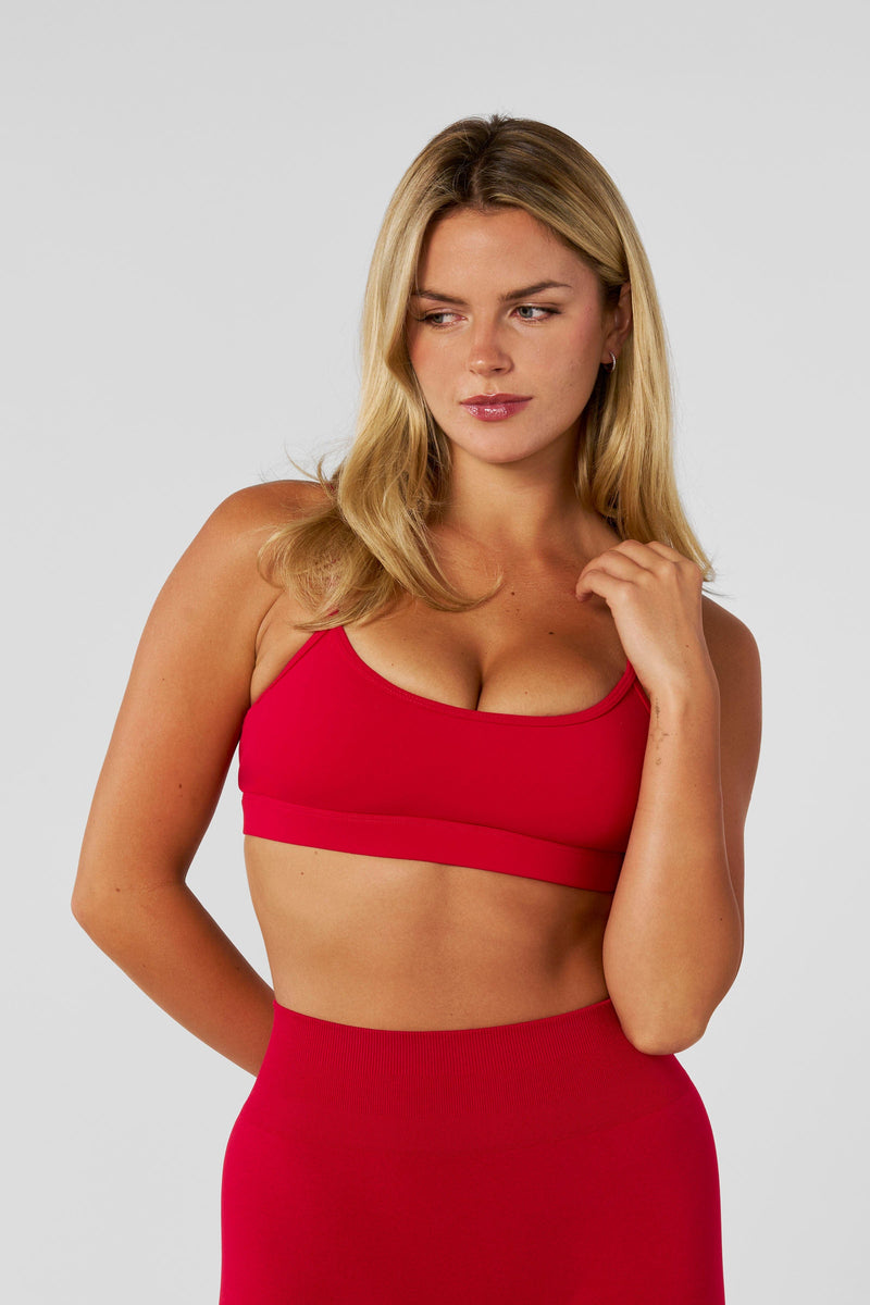 W351 (New Colors) Legacy Sports Bra, woman's Sports bra With adjustable straps in Red