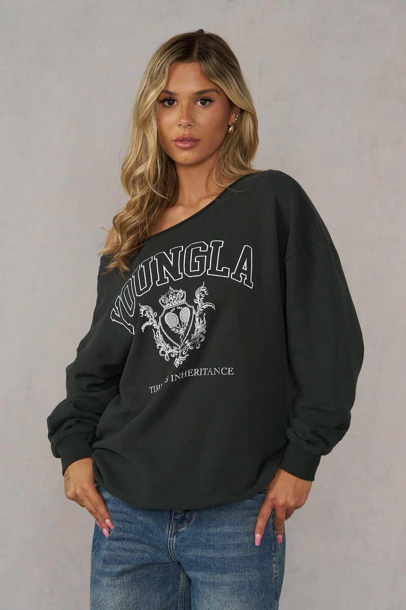 W5158 - Off-shoulder Pullover