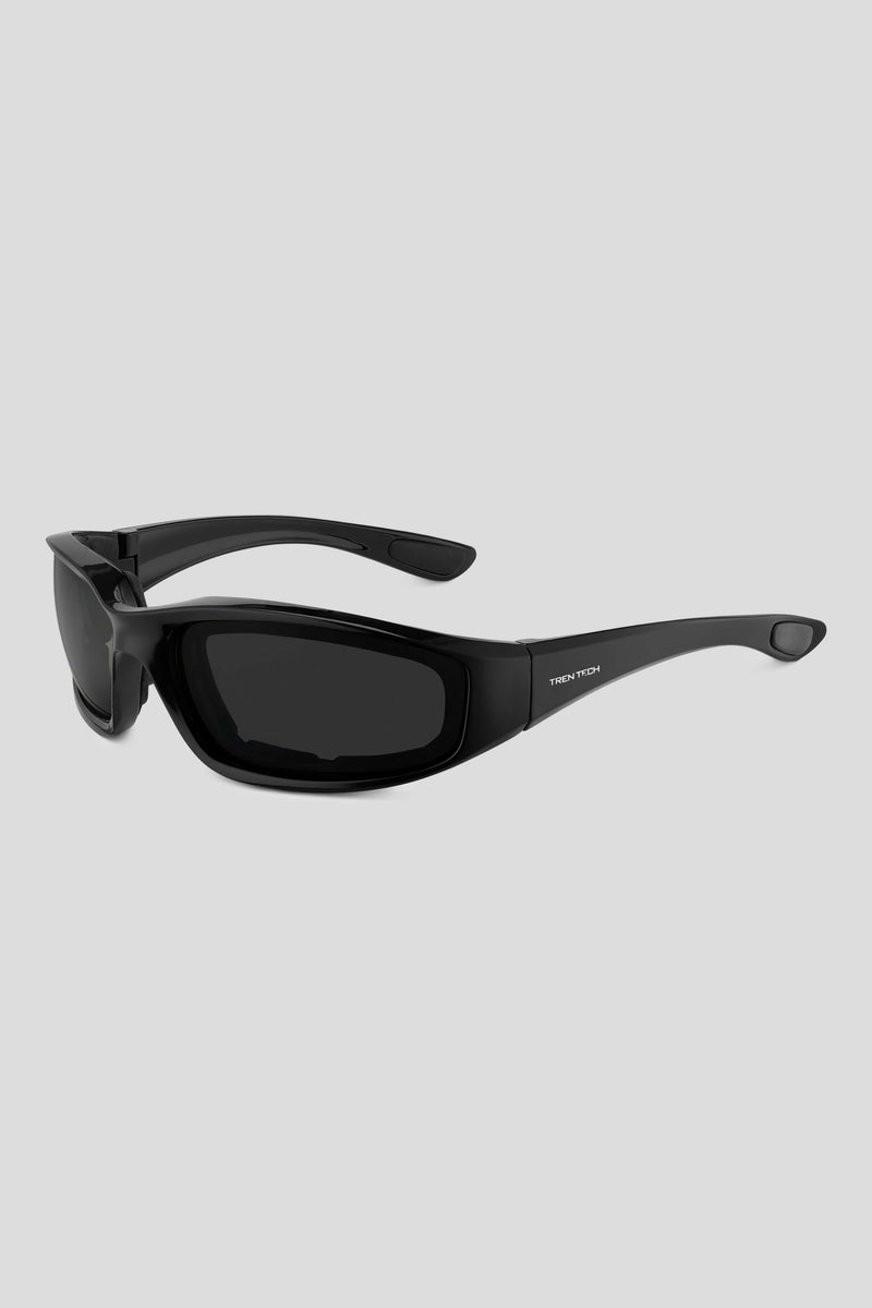 9110 Twinriders Black sunglasses with polarized UV400 lenses and EVA foam padding.