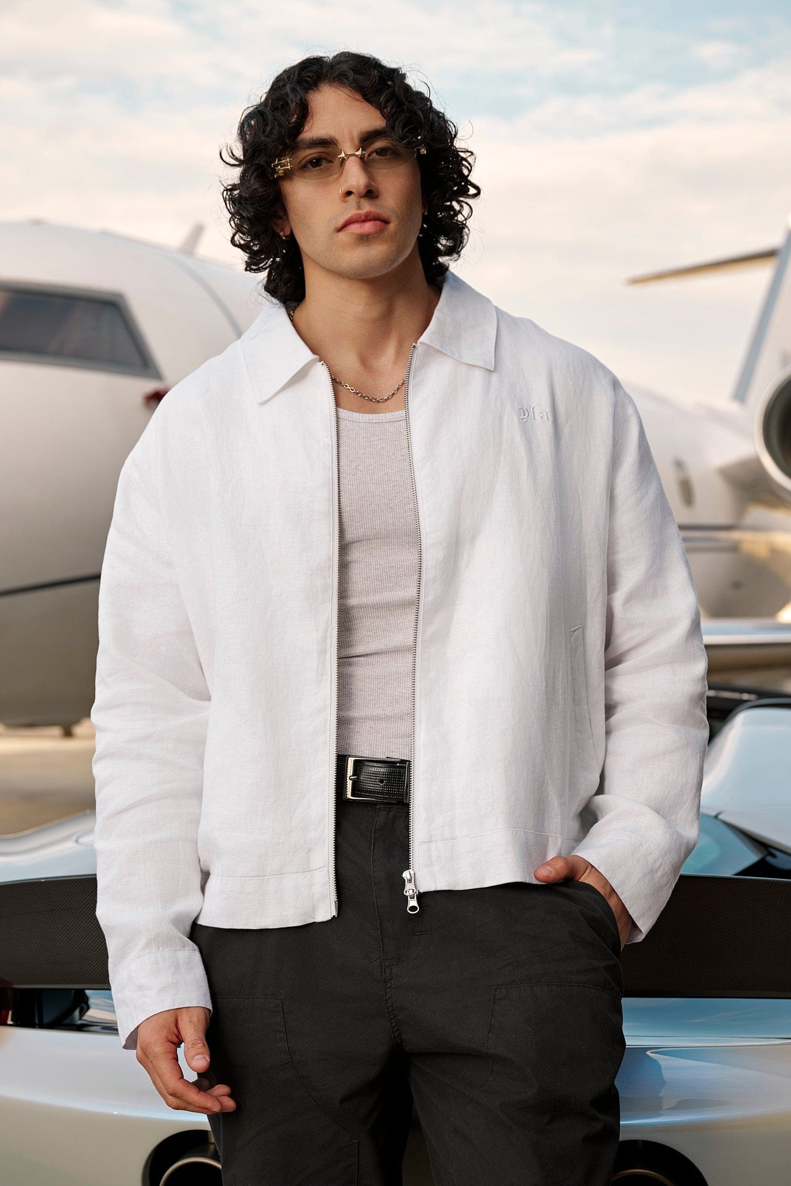 ARGUE MAILLE BLANCHE LINEN JACKETベージュレア‼️ 5122 - Oxford Linen jacket