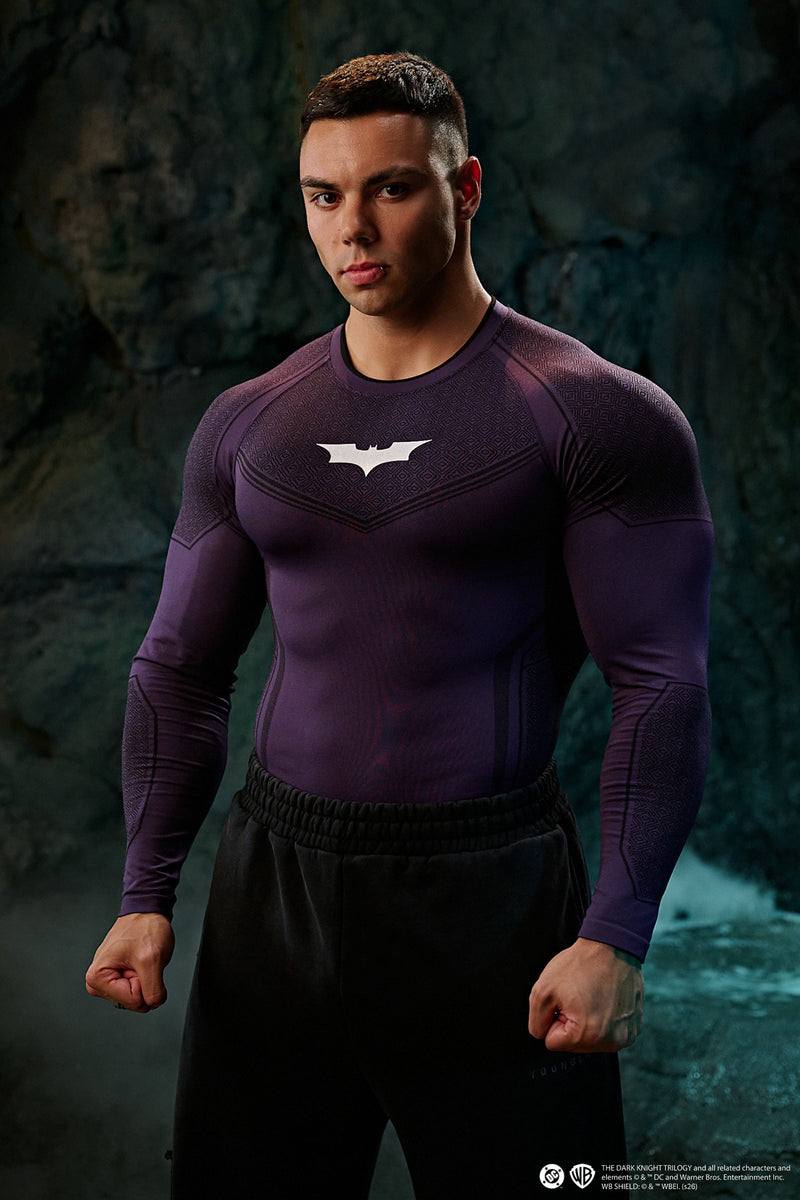 8004 - Batman Compression Longsleeves - Purple Limited Edition - APP ONLY