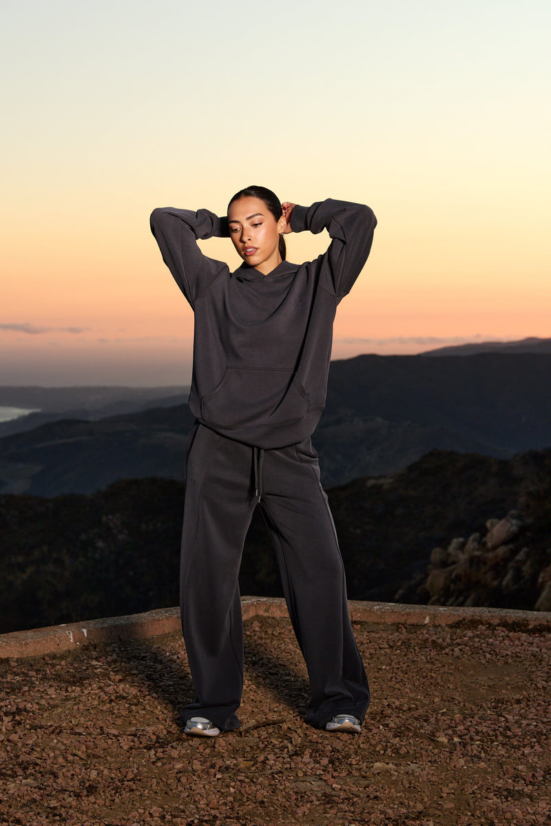 W287 - Cloud Joggers - Cloud Jogger – soft, stretchy fabric, lightweight, breathable, slightly oversized for all-season comfort and style in Charcoal.