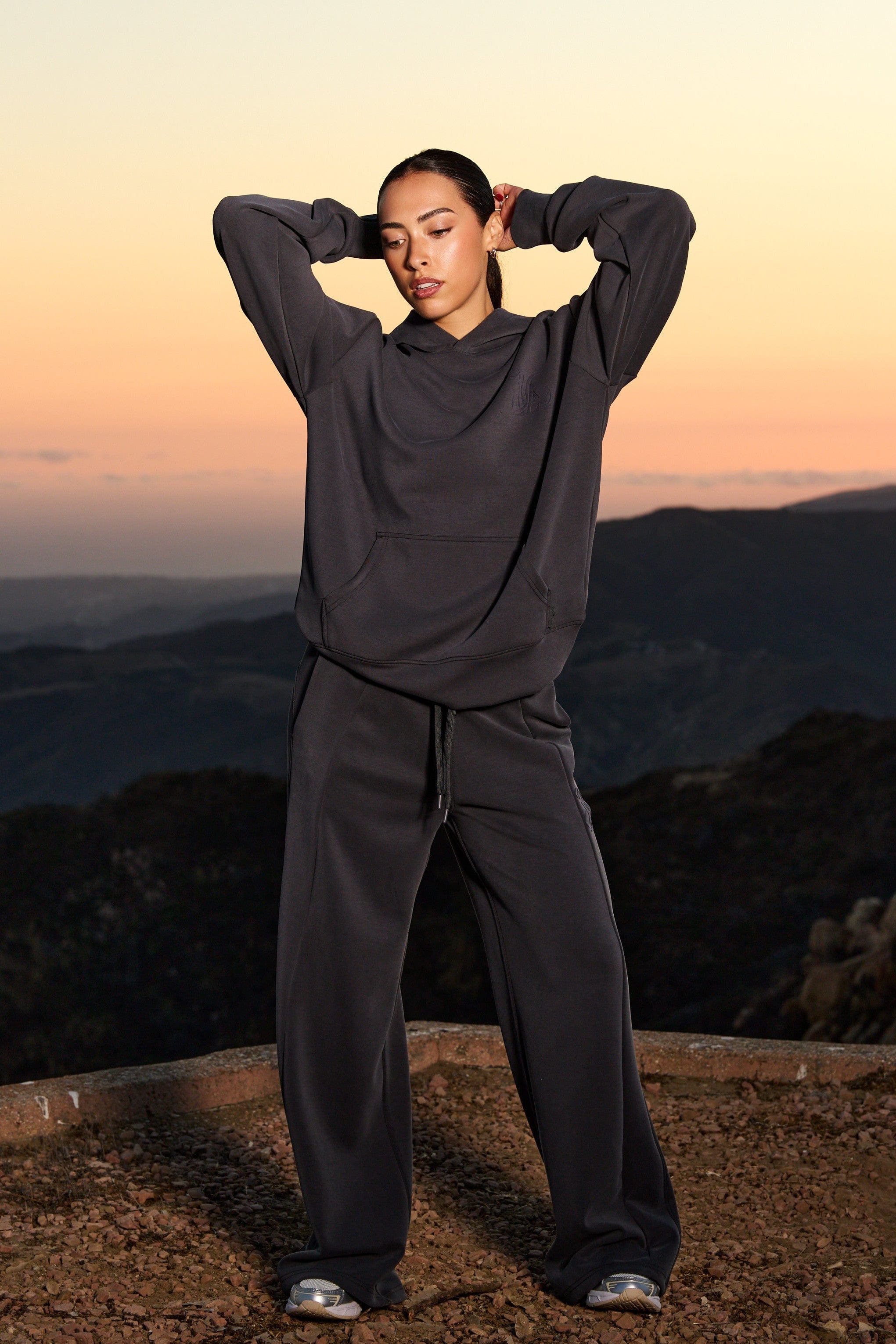W287 - Cloud Joggers - Cloud Jogger – soft, stretchy fabric, lightweight, breathable, slightly oversized for all-season comfort and style in Charcoal.