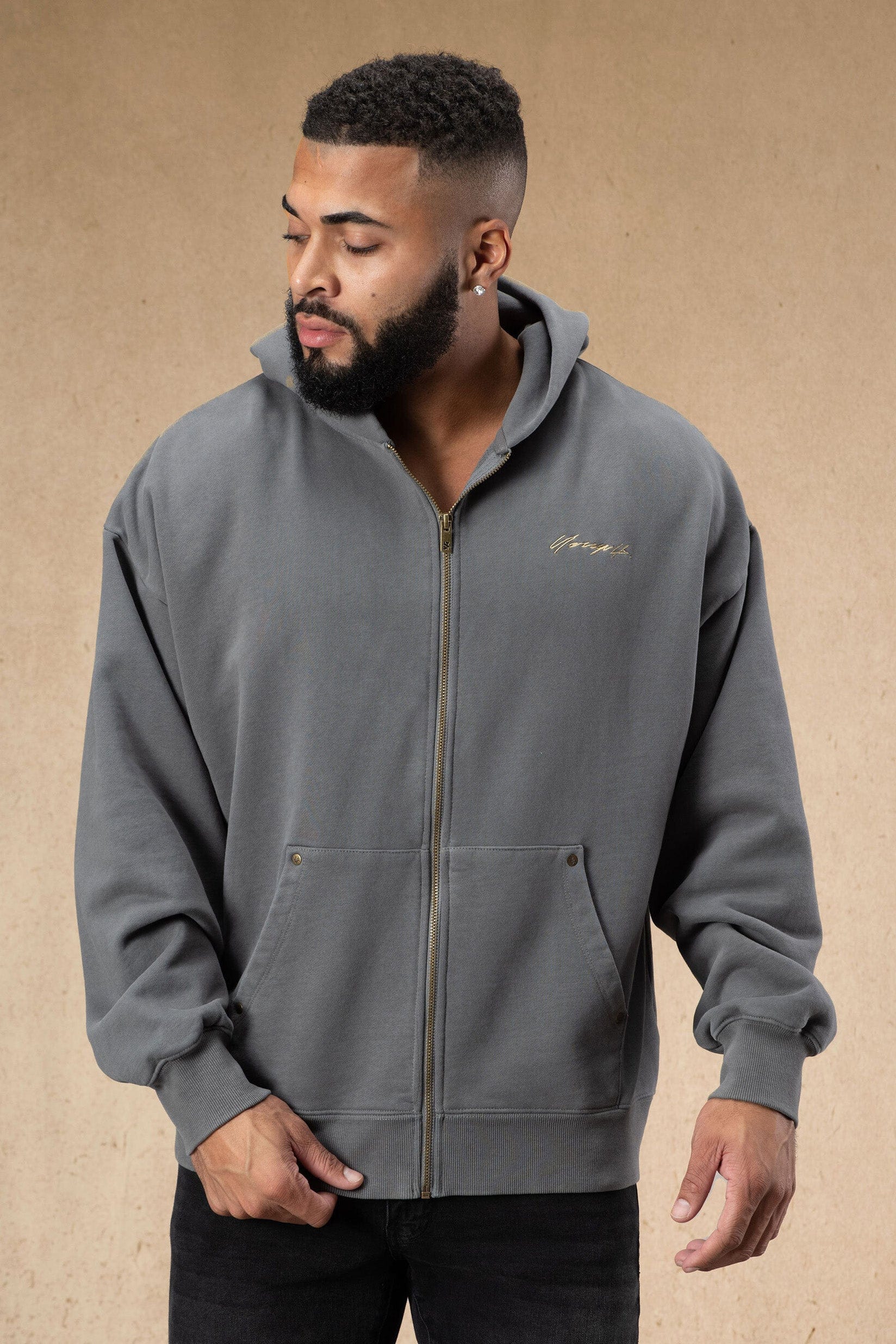 X Monogram Zip-Up Hoodie – Plain Jane Homme