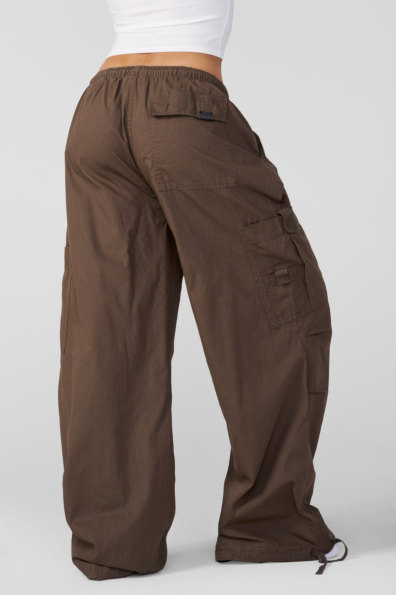 W283 Off-Duty pants- Off Duty Baggy Pants in soft, breathable cotton with oversized fit, adjustable ankle ties, and drawstring waist, combining relaxed comfort with street-ready style in Olive