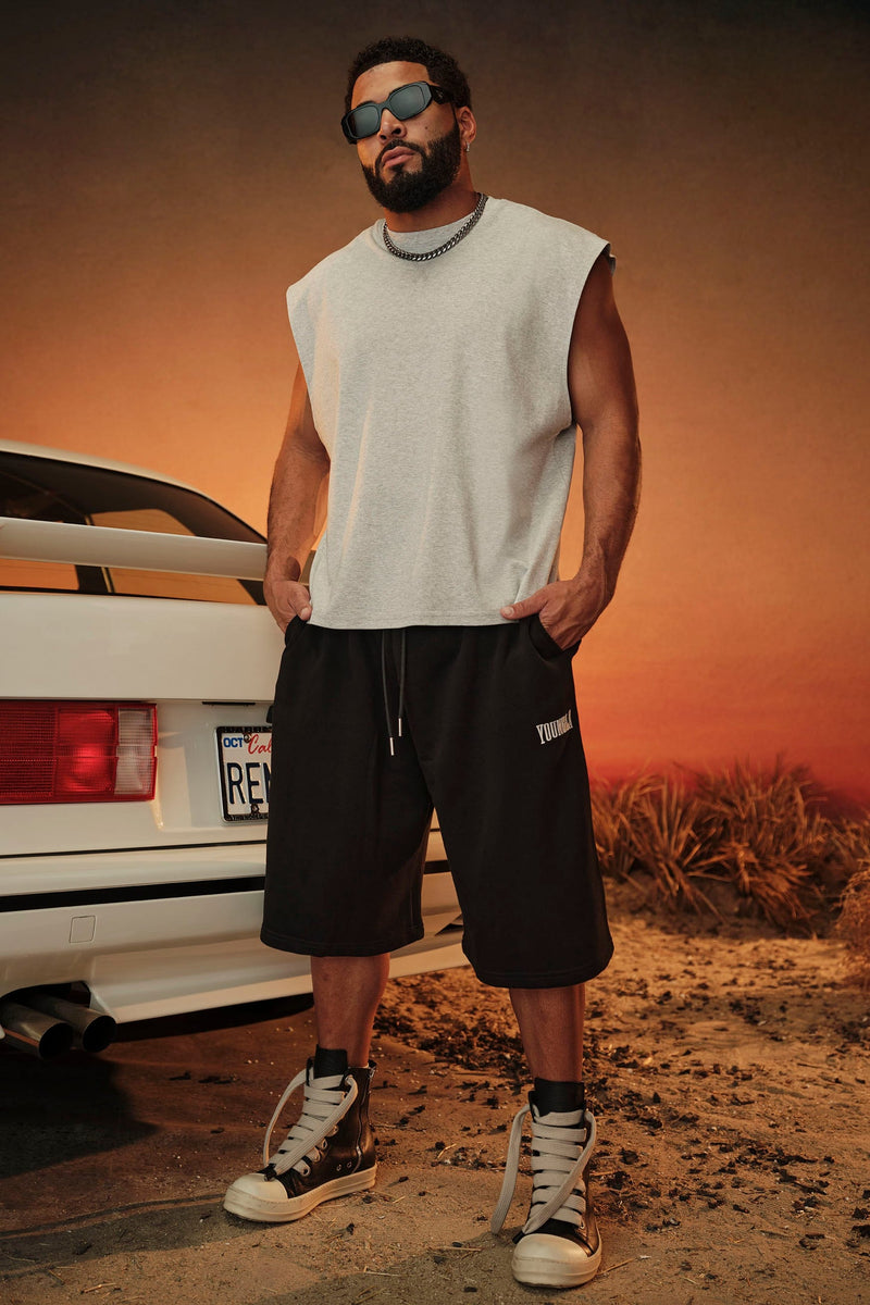 1107 - Extra Long Baggy Shorts