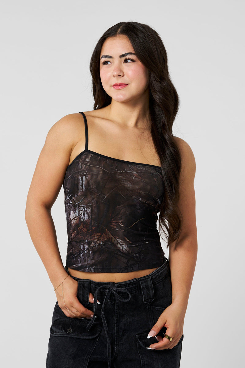 W4301 - Camo Mesh Cami