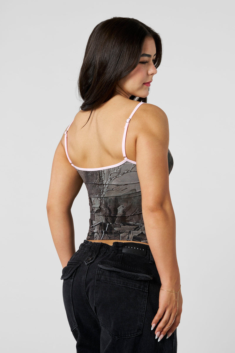 W4301 - Camo Mesh Cami