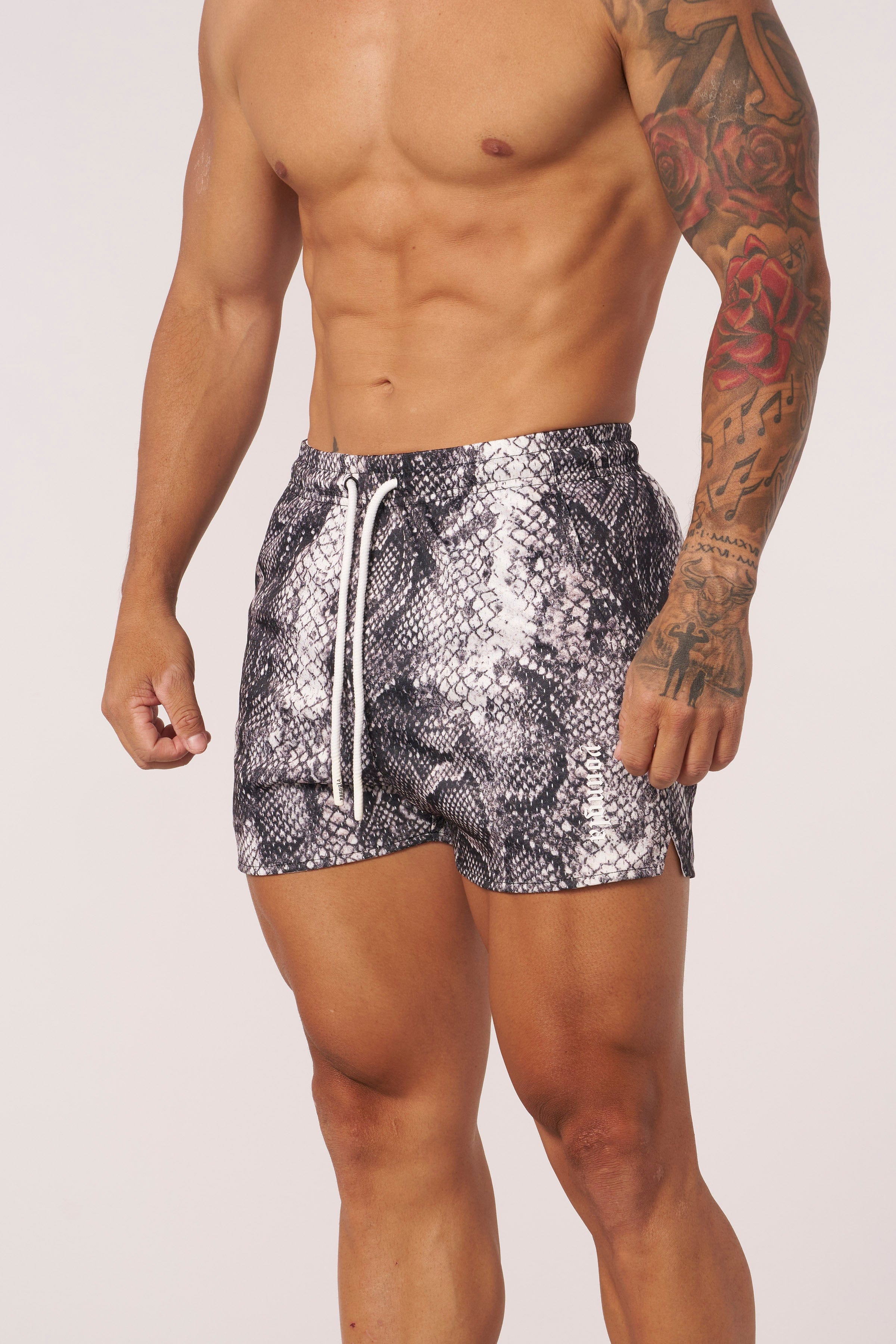 1128 - Animal Mesh Reversible Shorts