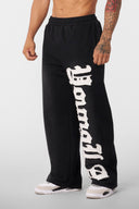 YoungLA 2127 Big Patch Sweats Black Wash