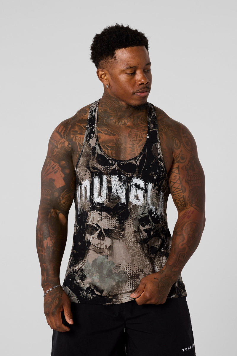 3066 - RunTech Camo Stringers- Lightweight, breathable camo stringer with a true-to-size fit, designed for unrestricted movement and versatile enough for workouts or casual wear in Skull Camo
