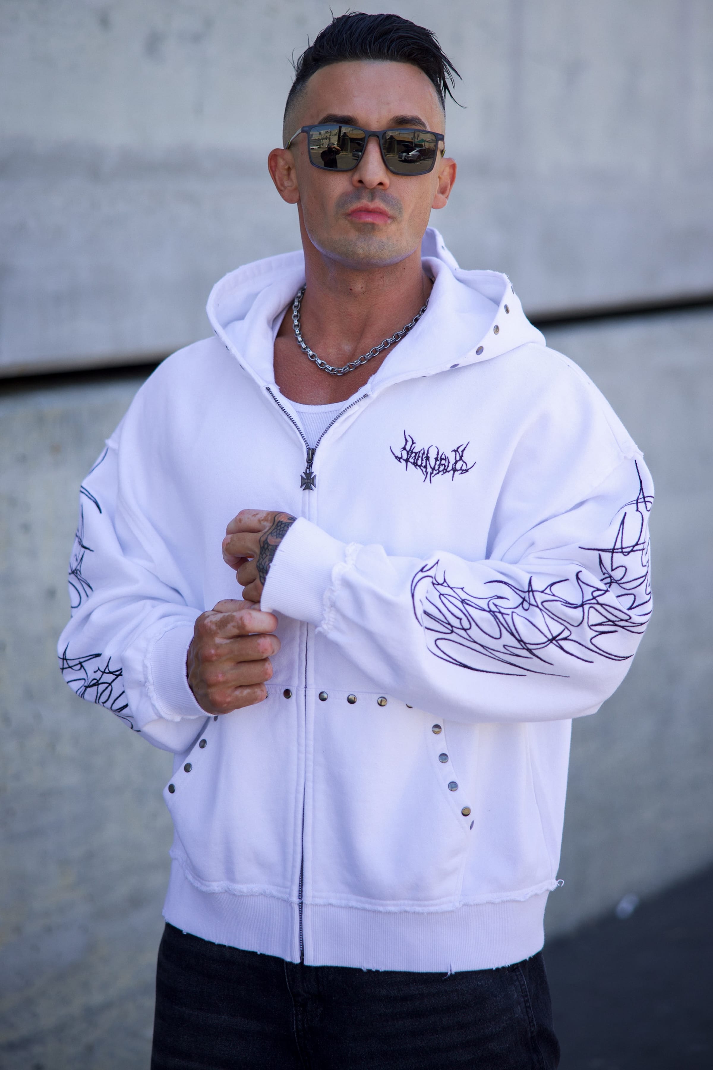 5232 - Tribal Stud Zip-Ups