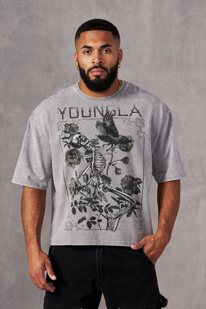 4116 - Floral Skull Tees