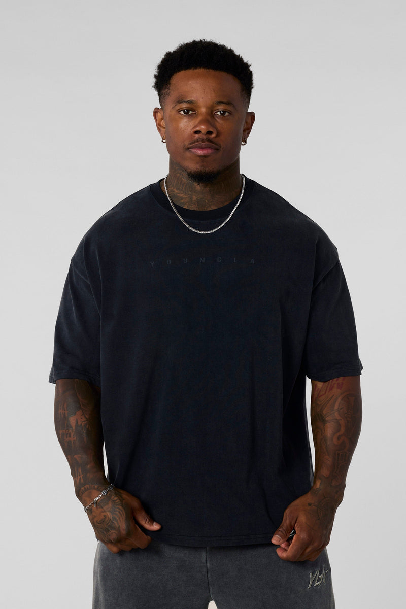 4219 - Summer Peached Tees— buttery-soft, durable, and laid-back fit, perfect for everyday layering and repeated wear in Black Wash