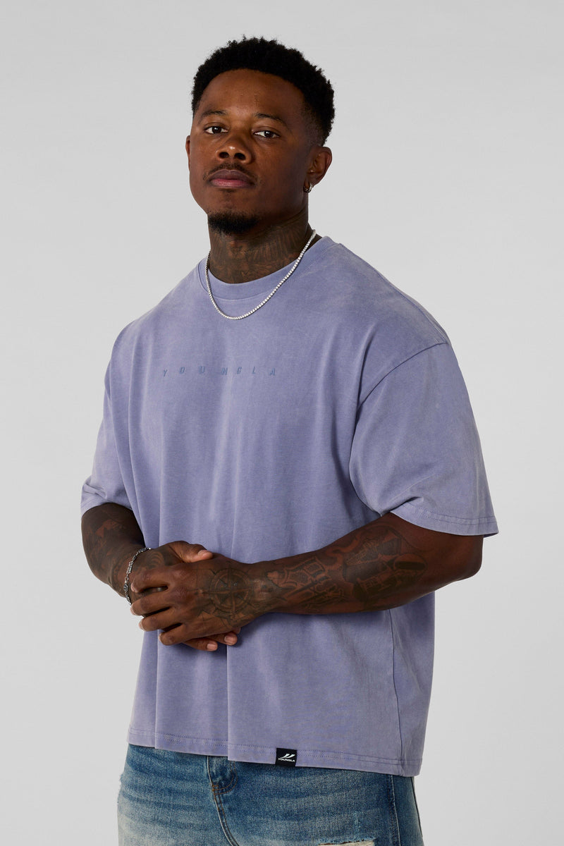 4219 - Summer Peached Tees— buttery-soft, durable, and laid-back fit, perfect for everyday layering and repeated wear in Lavender Wash