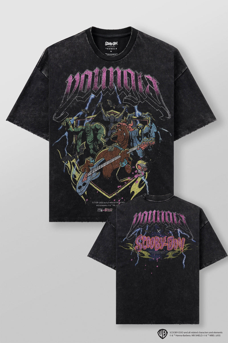 4252 - Scooby-Doo Tees - Relaxed fit, soft breathable cotton with oversized Scooby & Mystery Machine graphics. Playful, standout style in Electric Scare.