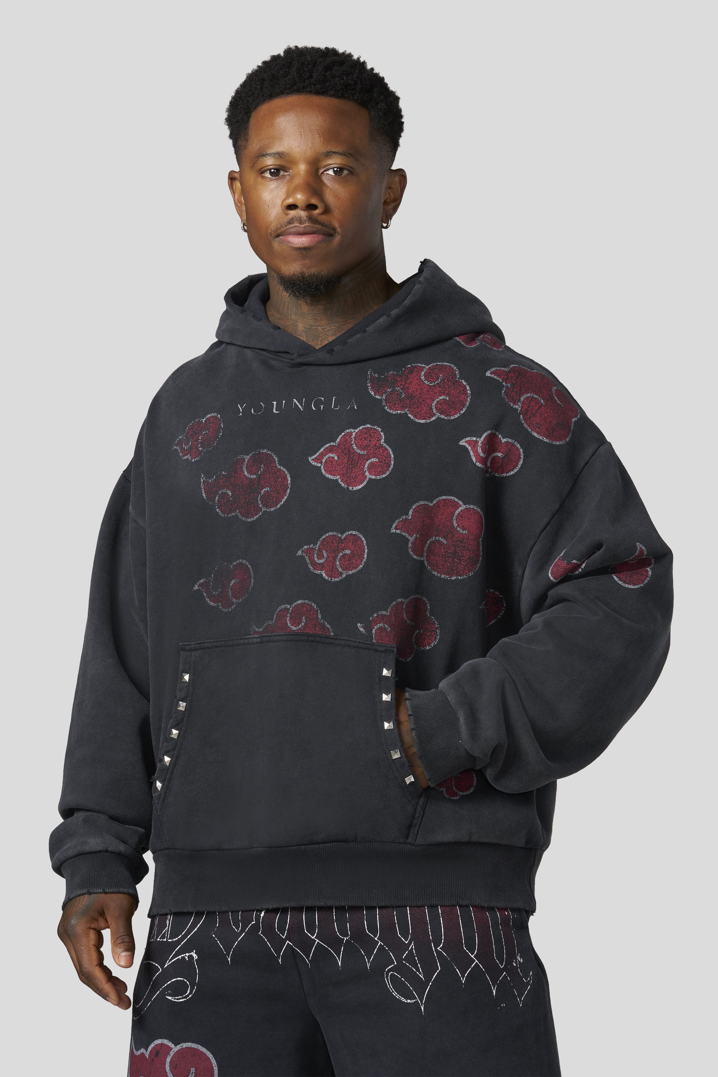 nArd専用 Kouga Character Hoodie 5083 - Naruto Stud Artwork Hoodies