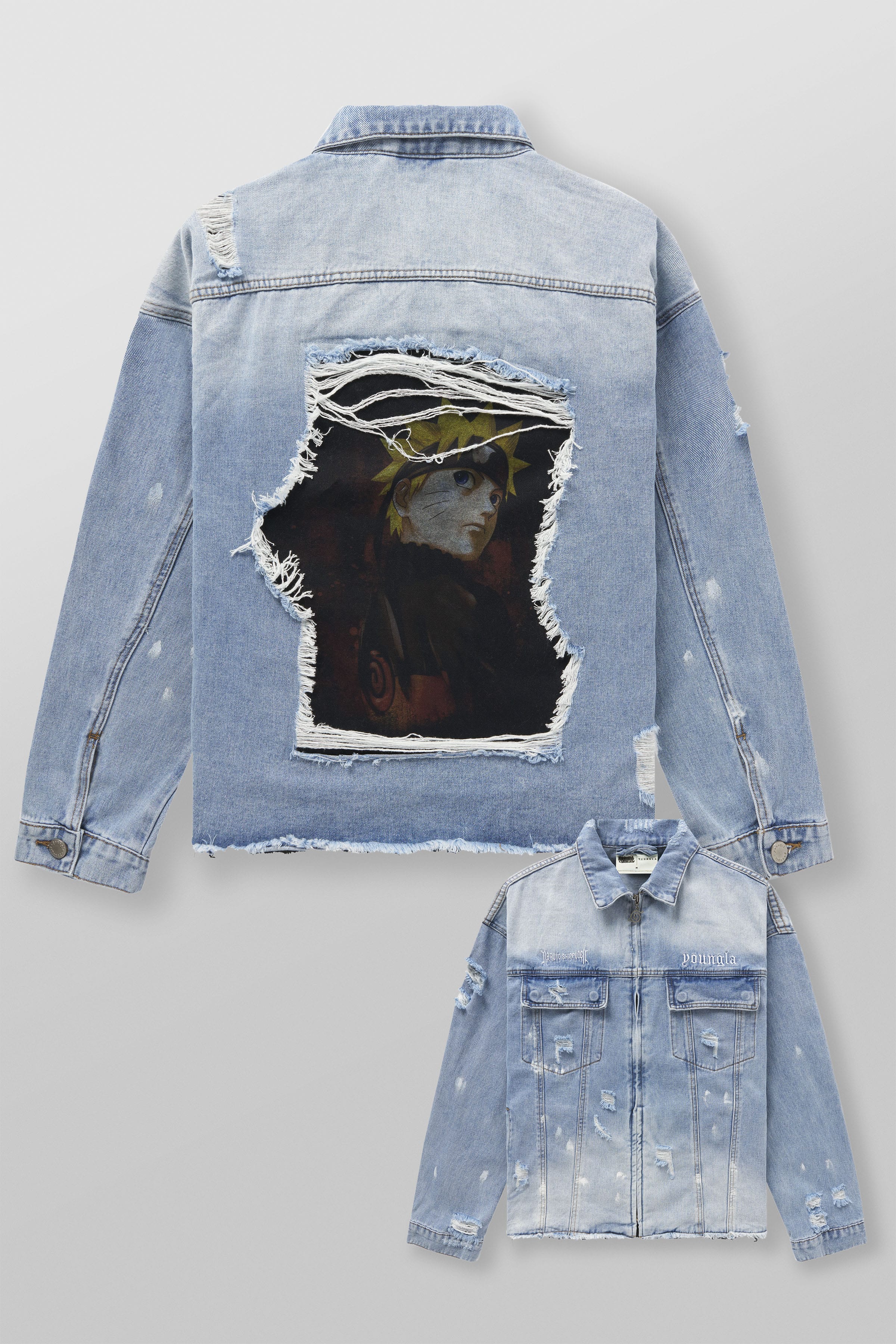 5133 - Naruto Distressed Denim Jackets