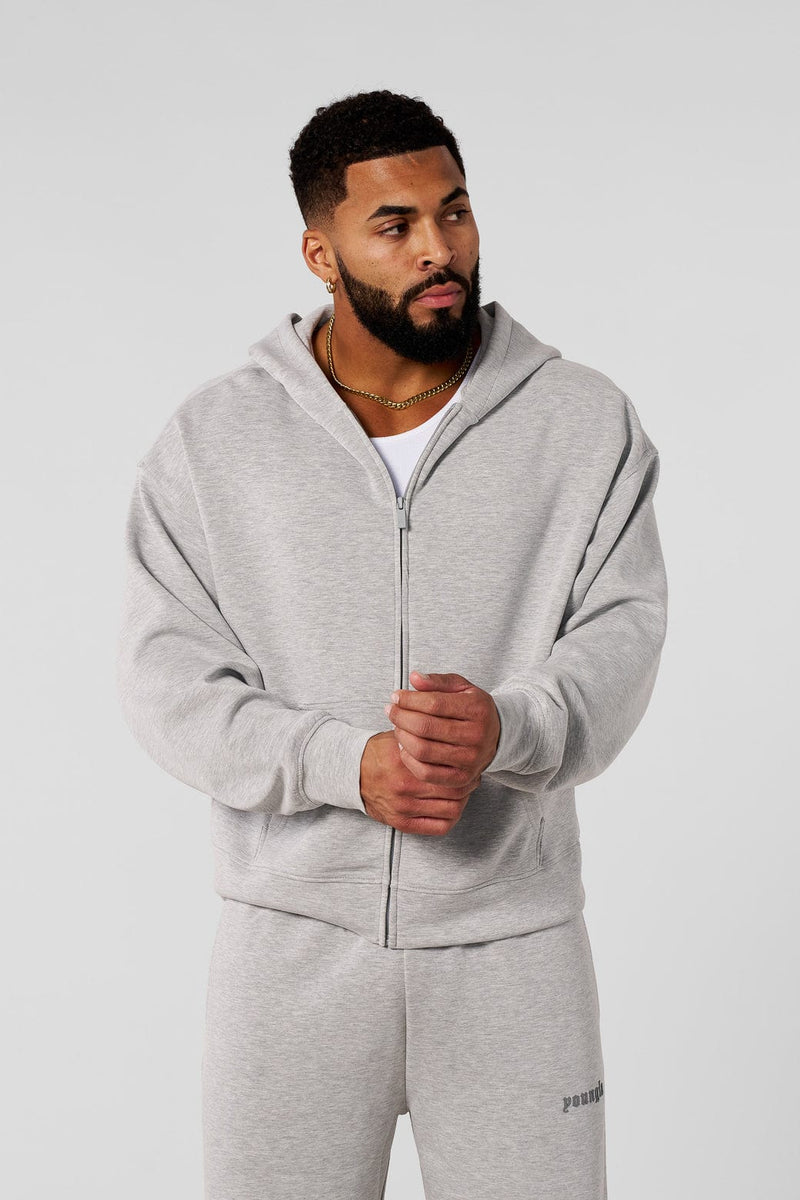 5215 Soft AF Zip Up, lightweight and breathable with ultra-soft fabric — comfortable for layering or wearing solo in Heather Grey color 