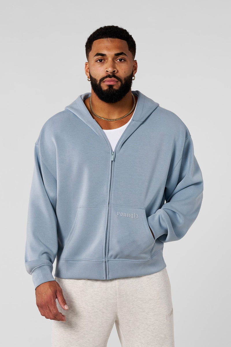 5215 Soft AF Zip Up, lightweight and breathable with ultra-soft fabric — comfortable for layering or wearing solo in Sky Blue color