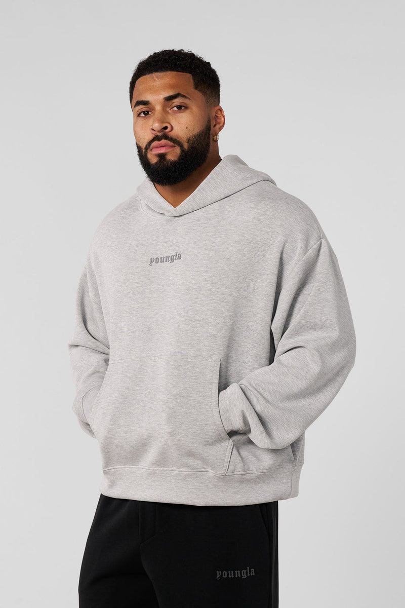 5216 Soft AF Pullover, plush and lightweight with a modern cut and front pocket — comfortable and stylish for layering or solo wear in color Heather Grey