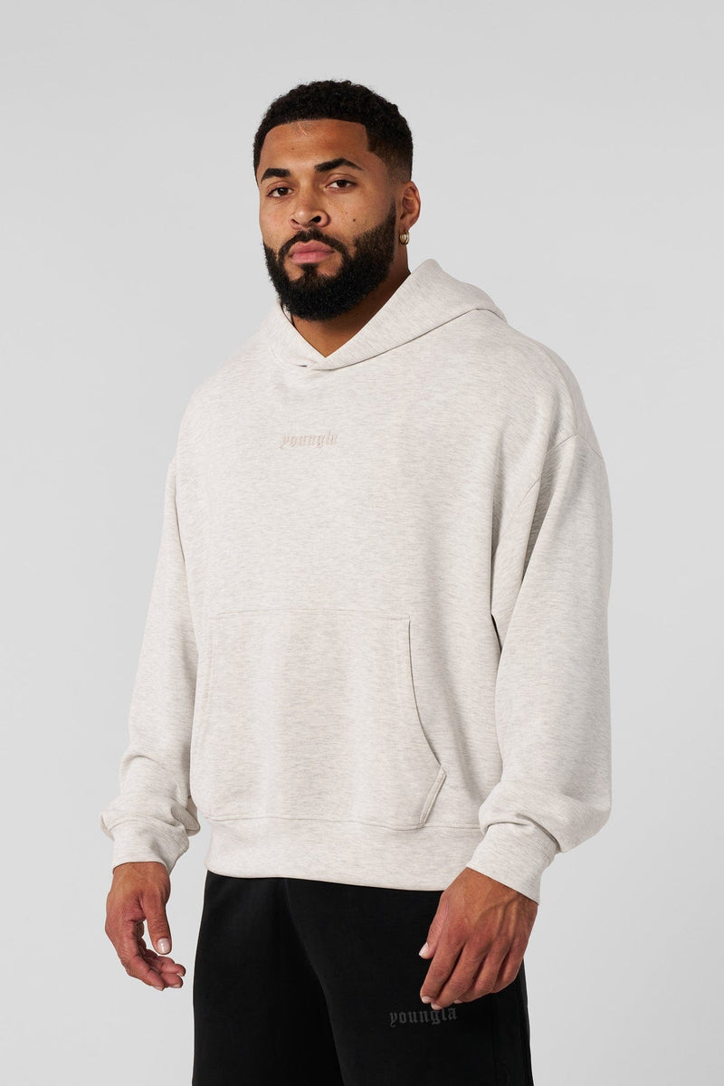 5216 Soft AF Pullover, plush and lightweight with a modern cut and front pocket — comfortable and stylish for layering or solo wear in color Oatmeal