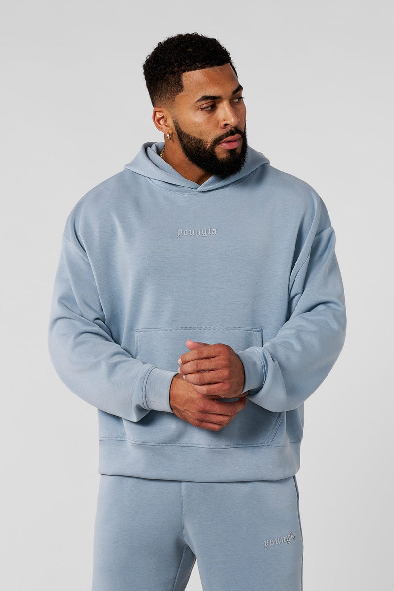 5216 Soft AF Pullover, plush and lightweight with a modern cut and front pocket — comfortable and stylish for layering or solo wear in color Sky Blue