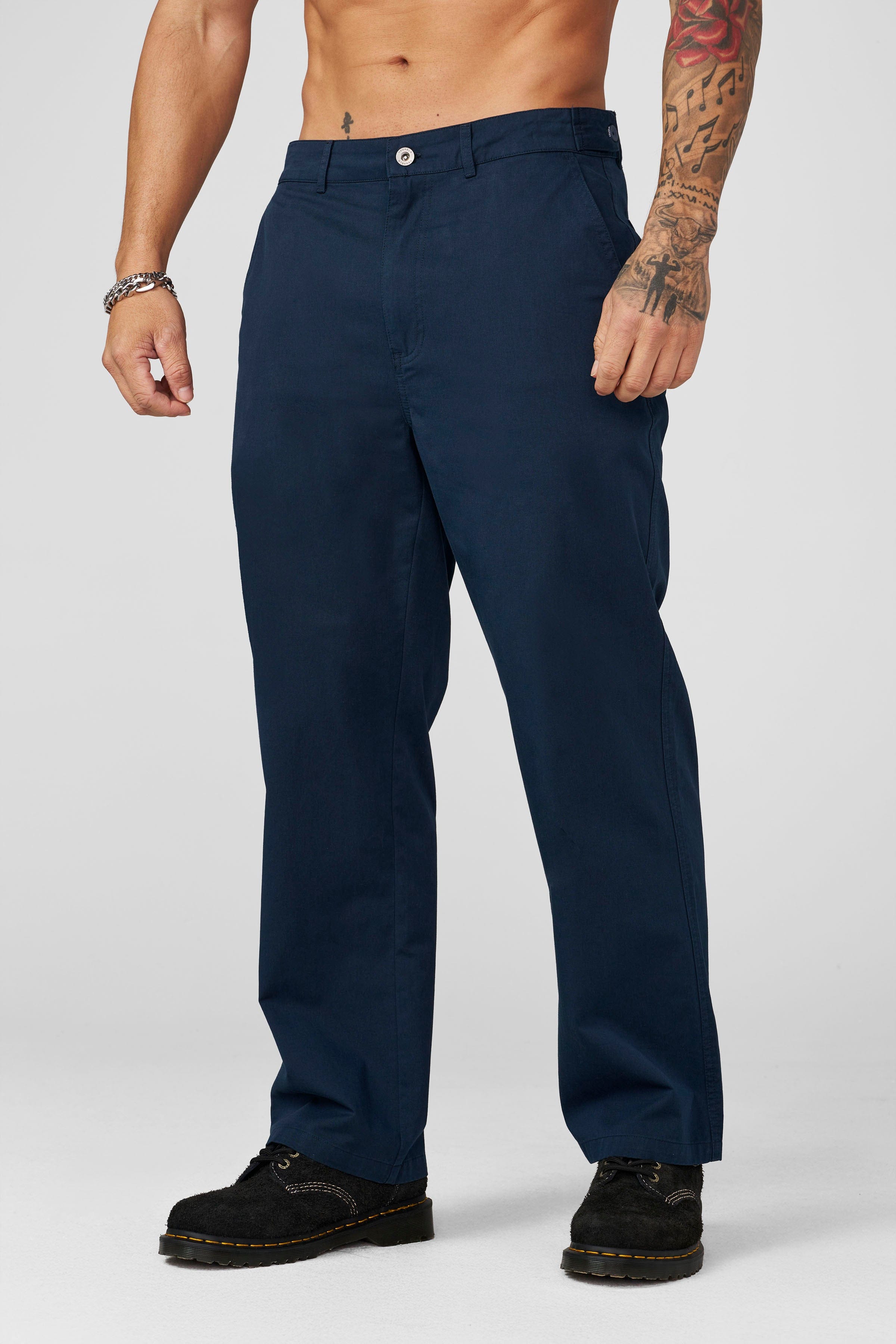 Wasted Youth CHINO PANTS NAVY XLサイズ 6051 - Chino Pants