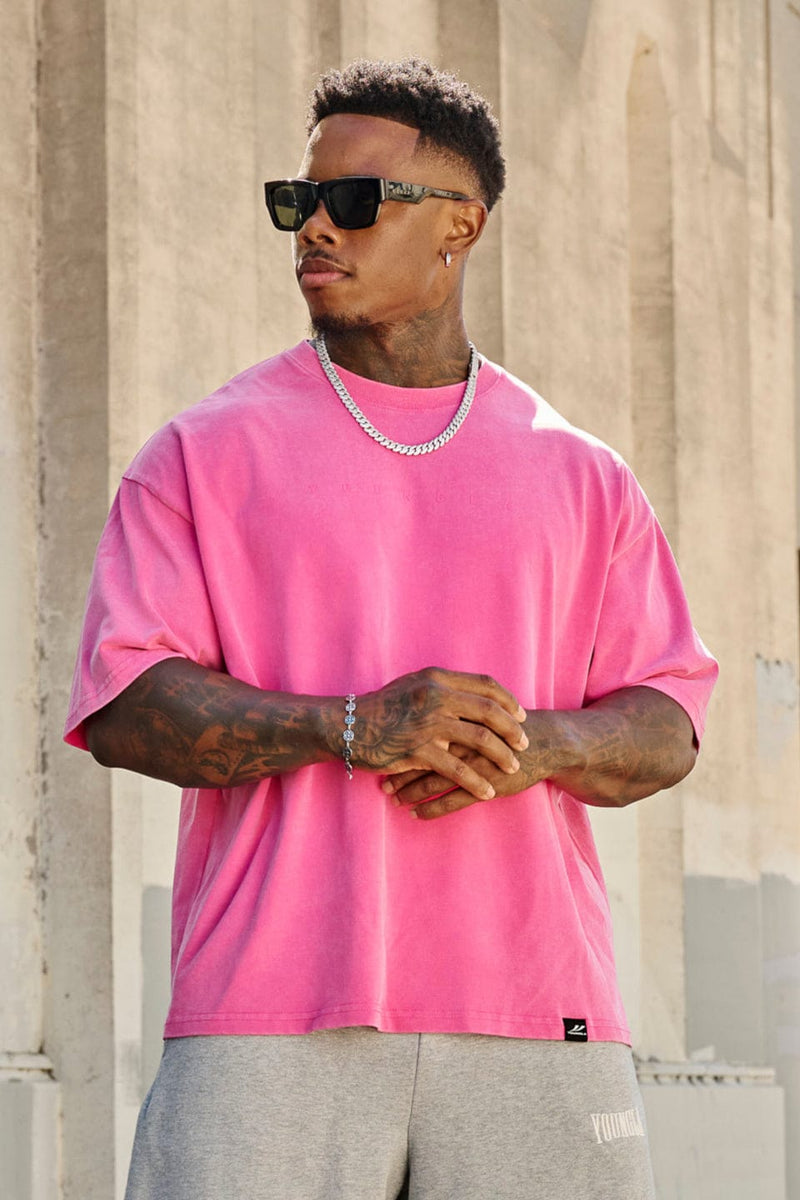 4219 - Summer Peached Tees— buttery-soft, durable, and laid-back fit, perfect for everyday layering and repeated wear in Pink Wash