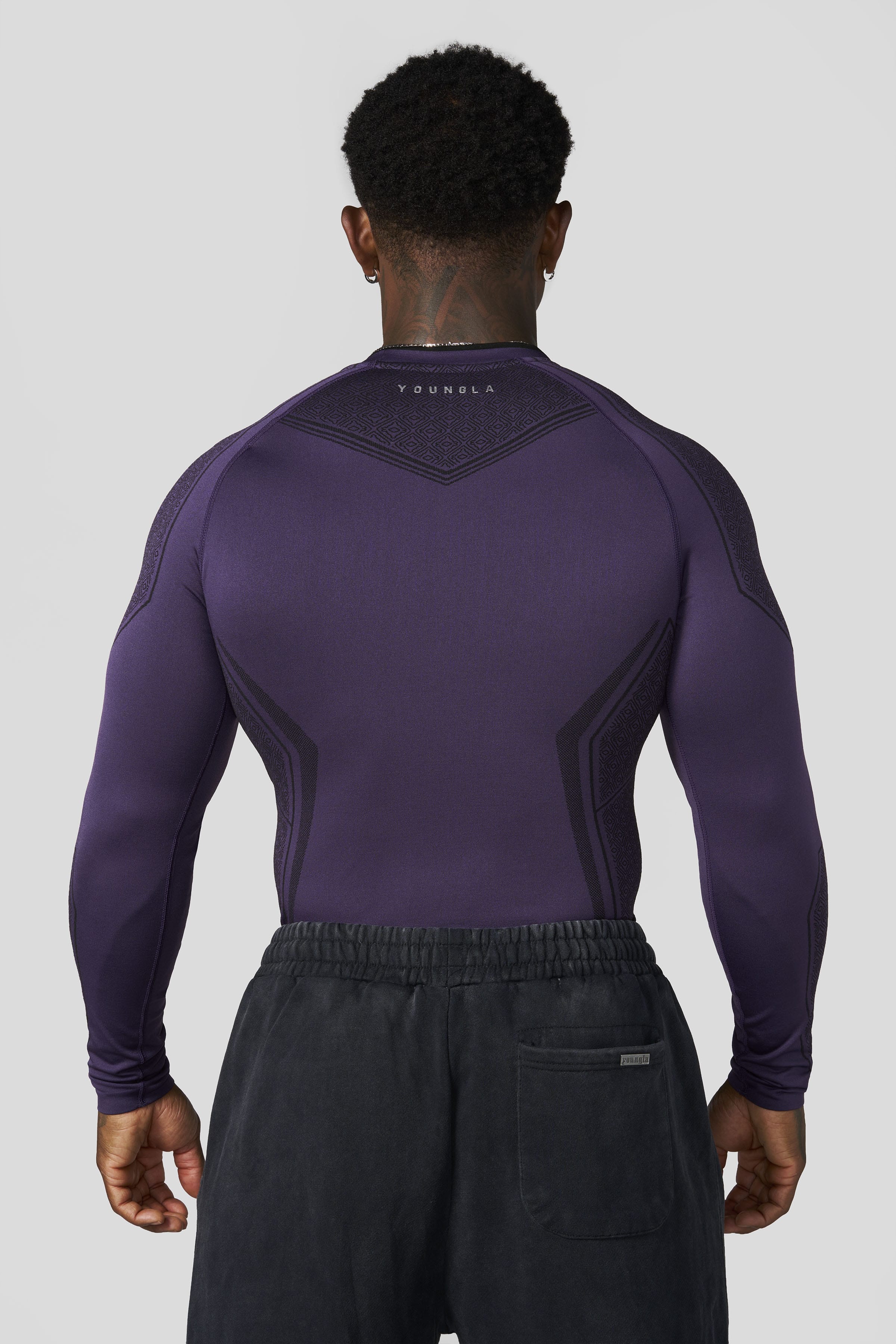 8004 - Batman Compression Longsleeves - Purple Limited Edition - APP ONLY