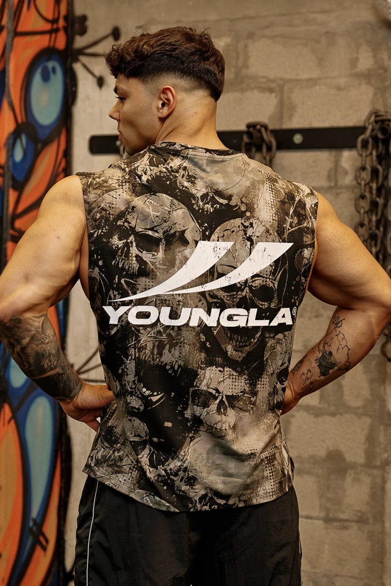 3065 - RunTech Camo Tanks-Lightweight, breathable camo tank with a true-to-size fit, designed for performance and everyday comfort, perfect for workouts or casual layering in  Skull Camo