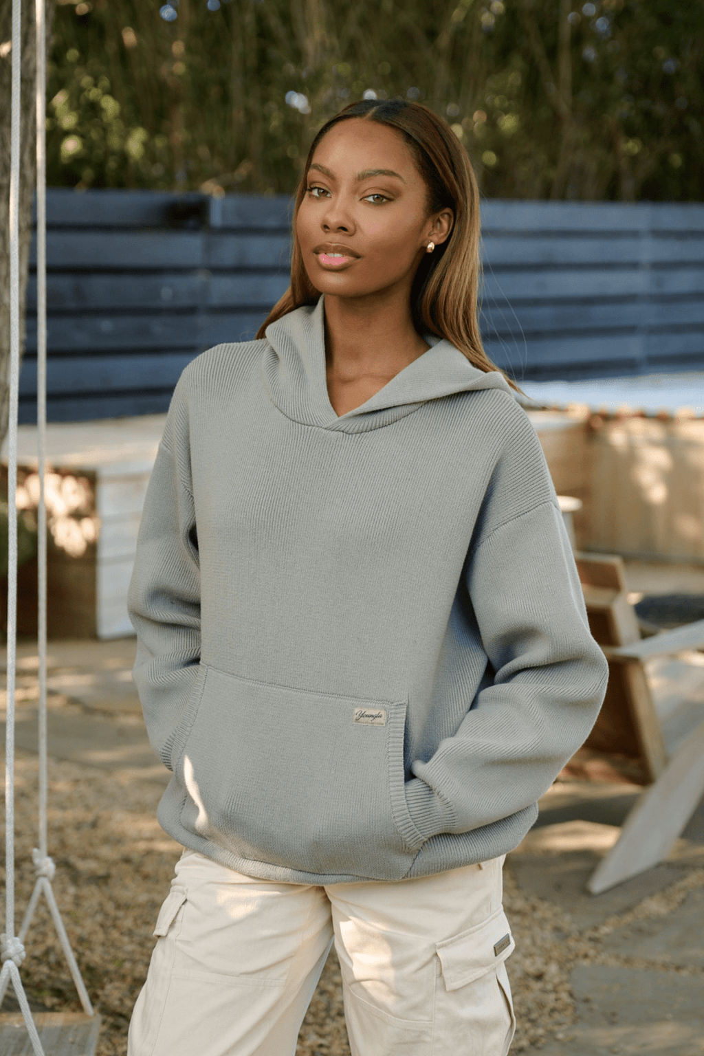 Sweater with hoodie sales women's