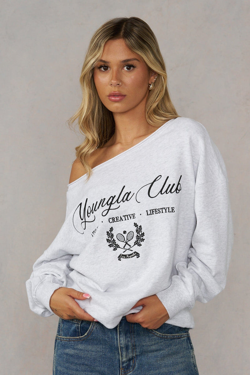 W5158 - Off-shoulder Pullover