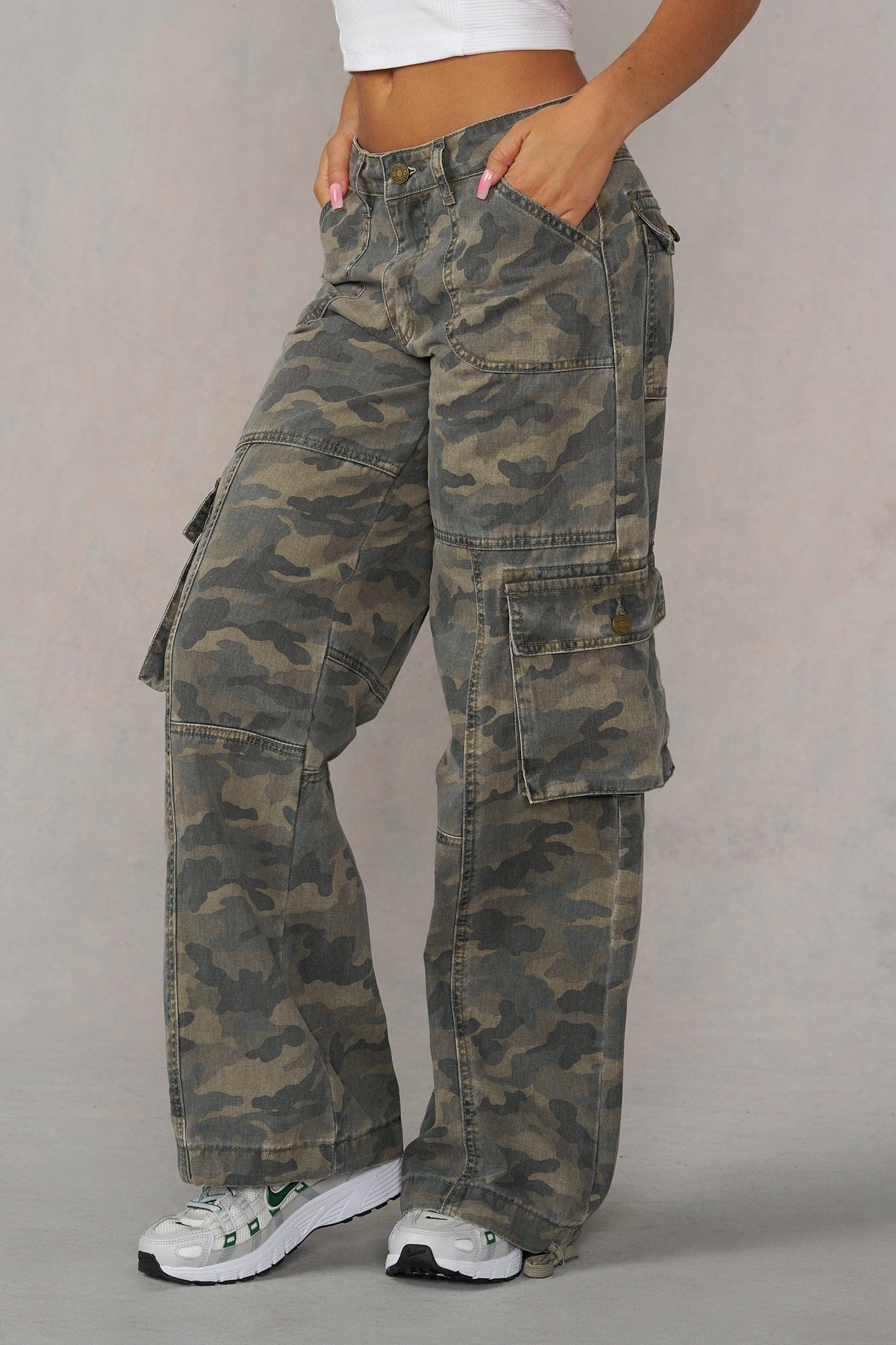 W2132 - Camo Straight Cargo Jeans - FH-BF-NOV 25th