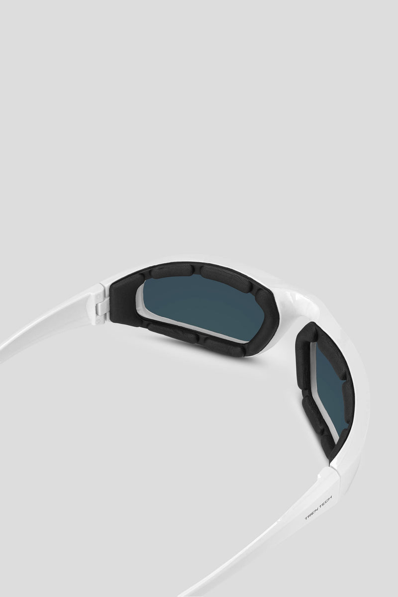 White Glasses with foam cushions-
9112 - The Twinriders - Mirror
