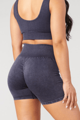 W111 Carbon Scrunch Biker Shorts