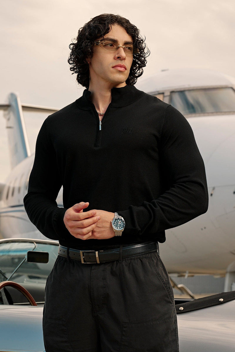 8048 - Monaco Wool Quarter-Zip Sweaters