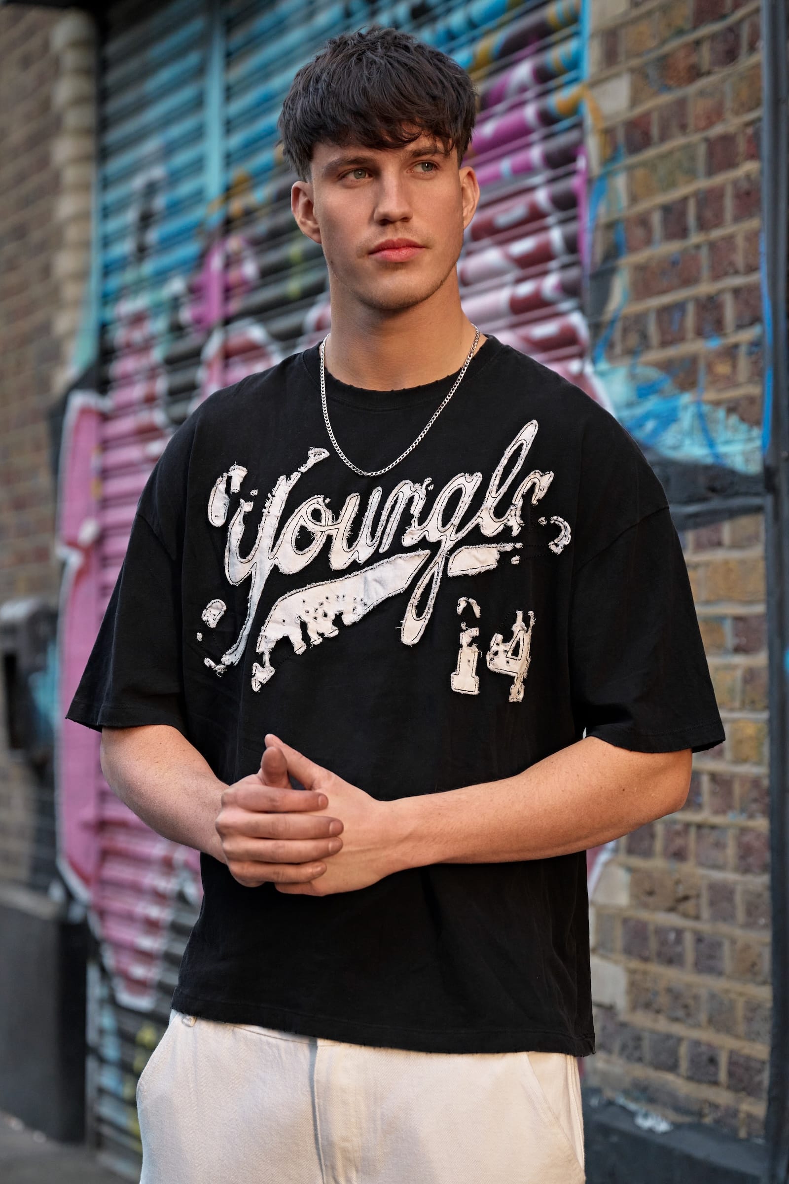 4182 - Distressed Script Tees - May 12th from YoungLA - $40